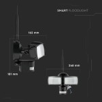 Proiectoare LED, 18W Proiector LED cu Senzor WiFi și cameră, Alb rece -2, dioda.ro