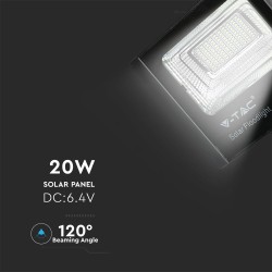 Proiectoare LED, Panou Solar 20W cu Proiector LED 4000K -4, dioda.ro
