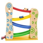 Jucarii, Pistă de tobogan din lemn + 3 mașini de jucărie Ecotoys -1, dioda.ro