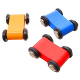 Jucarii, Pistă de tobogan din lemn + 3 mașini de jucărie Ecotoys -4, dioda.ro