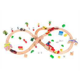 Jucarii, Ecotoys de 78el cu tren de lemn -1, dioda.ro