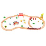 Jucarii, Baterie de tren cu funicular din lemn operat de Ecotoys -1, dioda.ro