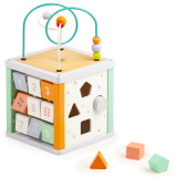 Jucarii, Sortare cuburi educative din lemn + blocuri Ecotoys -1, dioda.ro