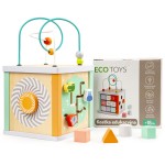 Jucarii, Sortare cuburi educative din lemn + blocuri Ecotoys -1, dioda.ro
