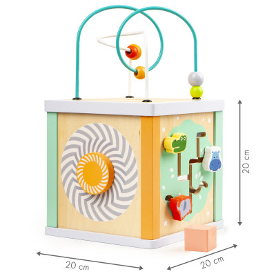 Jucarii, Sortare cuburi educative din lemn + blocuri Ecotoys -5, dioda.ro