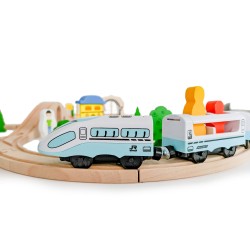 Jucarii, Baterie pentru tren funicular din lemn Ecotoys 69el -4, dioda.ro