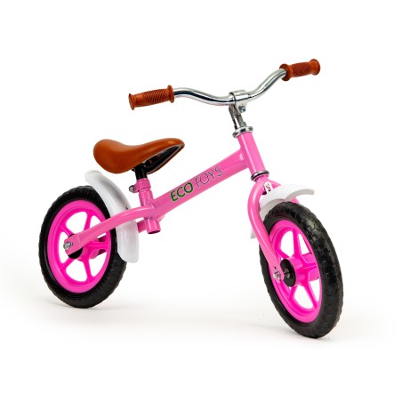 Jucarii, Bicicleta copii fara pedale Ecotoys roz -1, dioda.ro