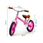 Bicicleta copii fara pedale Ecotoys roz