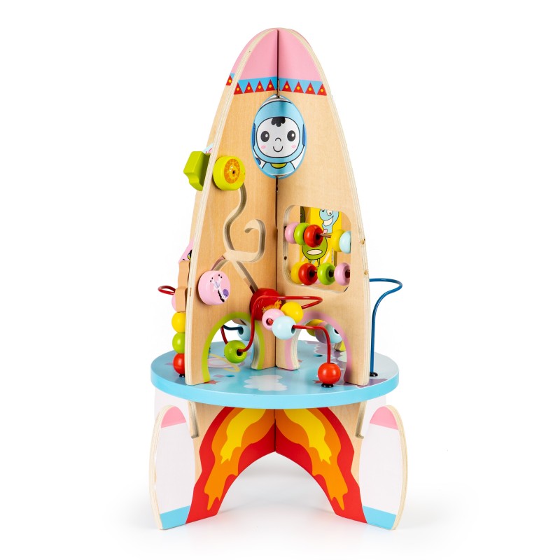 Jucarii, Rachetă educativă din lemn ECOTOYS 8in1 -1, dioda.ro