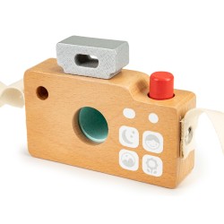 Jucarii, Geantă de jucărie pentru aparat de fotografiat din lemn caleidoscop ECOTOYS -3, dioda.ro
