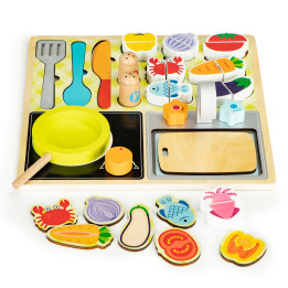 Jucarii, Set bucatarie bucatarie din lemn + accesorii -1, dioda.ro