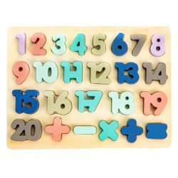 Jucarii, Tablă educativă din lemn cu litere numere 51 el. -3, dioda.ro