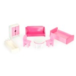 Casă de păpuși din lemn cu lift + mobilier ECOTOYS Jucarii, Casă de păpuși din lemn cu lift + mobilier ECOTOYS -1, dioda.ro