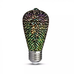 Lampi Iluminare, Bec LED 3W E27 cu Filament 3D ST64 3000K -5, dioda.ro