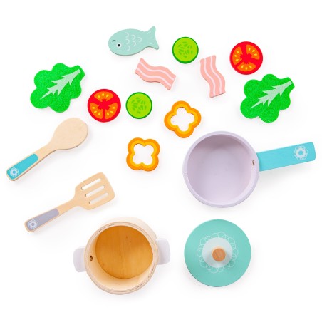 Set de gatit din lemn