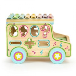 Jucarii, Mașinilor din lemn cu blocuri numerele + cifre -3, dioda.ro