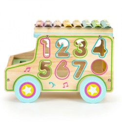 Jucarii, Mașinilor din lemn cu blocuri numerele + cifre -4, dioda.ro