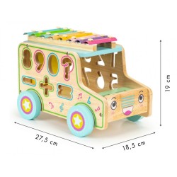 Jucarii, Mașinilor din lemn cu blocuri numerele + cifre -7, dioda.ro