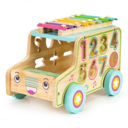 Jucarii, Mașinilor din lemn cu blocuri numerele + cifre -8, dioda.ro