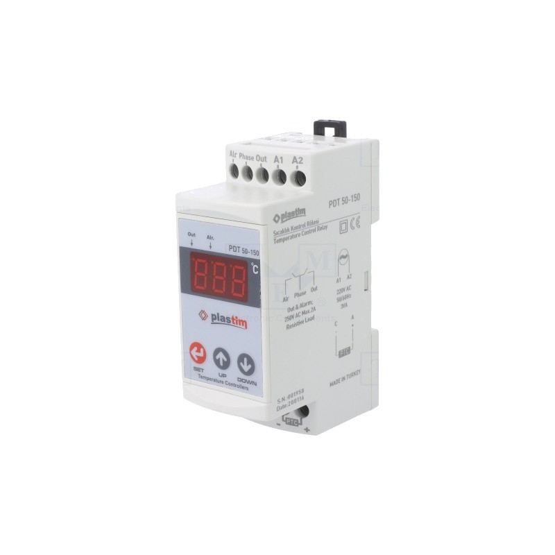 Regulatoare de temperatură, Modul: regulator PTC temperatură relee OUT 2: relee DIN -1, dioda.ro