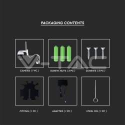 Camere Supraveghere, Cameră Wi-Fi Exterior cu Lumină Roșie&Albastră 3MP IP65 Dom SKU: 8989 | VT: VT-5159 -11, dioda.ro