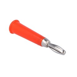 Conectori, Mufă banană 4mm 60VDC roşie neizolat Diam.cablu max: 5mm -8, dioda.ro