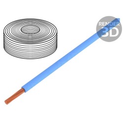 Cablu LiY litat Cu 0,25mm2 albastru PVC 900V 250m Clasa: 5