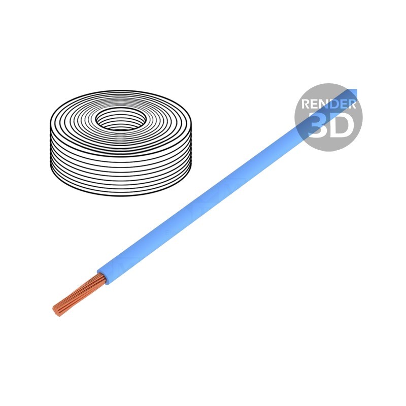 Cabluri, Cablu LiY litat Cu 0,25mm2 albastru PVC 900V 250m Clasa: 5 -1, dioda.ro
