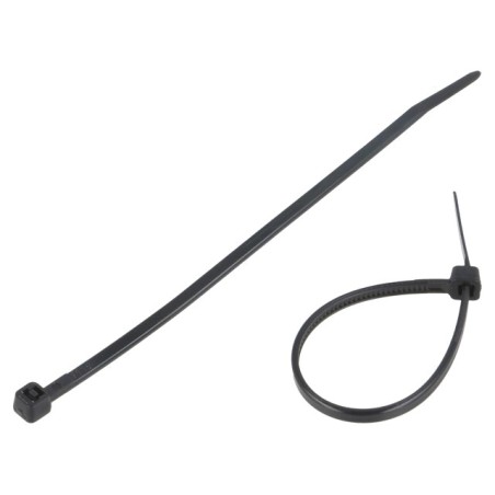 Cabluri, Colier de strângere L: 100mm W: 2,5mm poliamidă 80N neagră -1, dioda.ro
