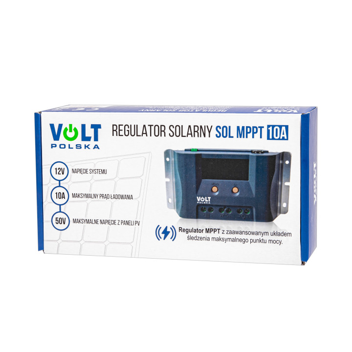 Controlere Panouri Solare, Regulator de tensiune pentru panouri fotovoltaice 10A 12V MPPT cu panou LCD VOLT POLSK -11, dioda.ro