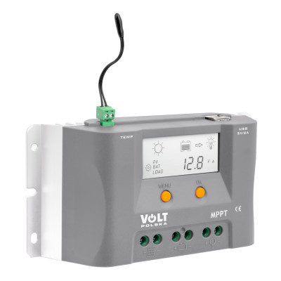 Controlere Panouri Solare, Regulator de tensiune pentru panouri fotovoltaice 10A 12V MPPT cu panou LCD VOLT POLSK -12, dioda.ro