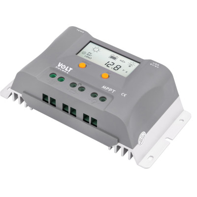 Controlere Panouri Solare, Regulator de tensiune pentru panouri fotovoltaice 10A 12V MPPT cu panou LCD VOLT POLSK -16, dioda.ro