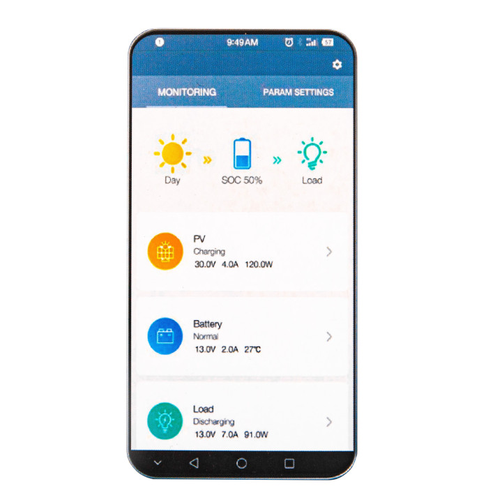 Controlere Panouri Solare, REGULATOR INCARCARE SOLAR SOL MPPT 20A (BLUETOOTH) -3, dioda.ro