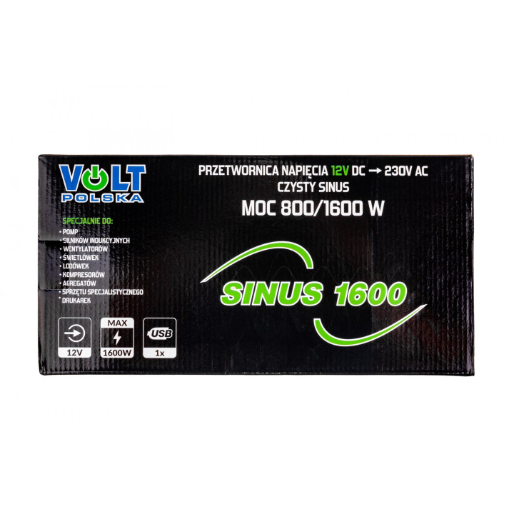 Invertoare auto, Invertor auto 12V  220V  Convertor de tensiune SINUS 1600 (800 / 1600W) -5, dioda.ro