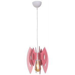 Lampi interior, Pendul Elips Roz 1XE14 60W 70cm -1, dioda.ro