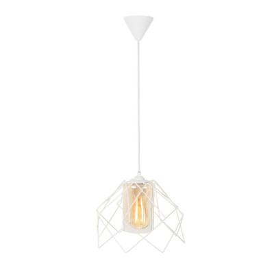 Lampi interior, Pendul Kontes Alb 1XE27 60W -1, dioda.ro