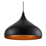 Lampi interior, Pendul Minimalist Negru+Orange 1xE27 60W -1, dioda.ro