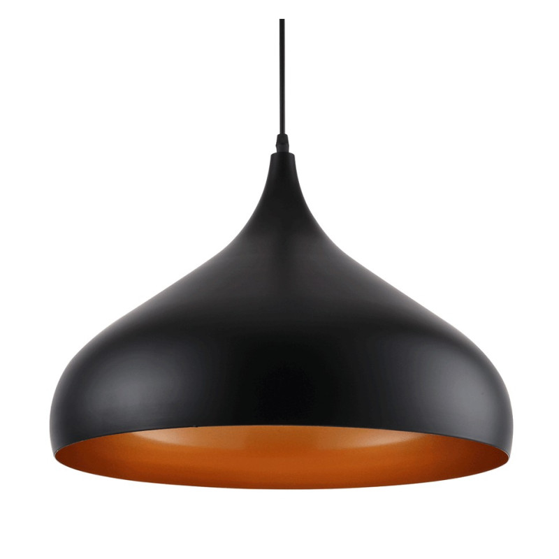 Lampi interior, Pendul Minimalist Negru+Orange 1xE27 60W -1, dioda.ro
