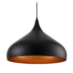 Lampi interior, Pendul Minimalist Negru+Orange 1xE27 60W -1, dioda.ro