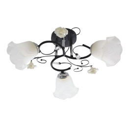 Lampi interior, Lustra Lady Crom+Negru+Alb 3xE14 60W -1, dioda.ro