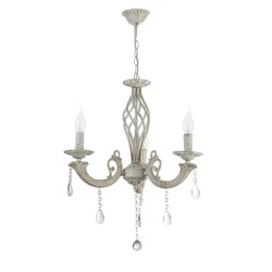 Lampi interior, Candelabru Pandora Alb Vintage 3xE14 60W -1, dioda.ro