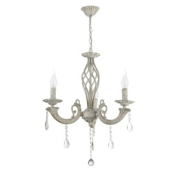Lampi interior, Candelabru Pandora Alb Vintage 3xE14 60W -1, dioda.ro