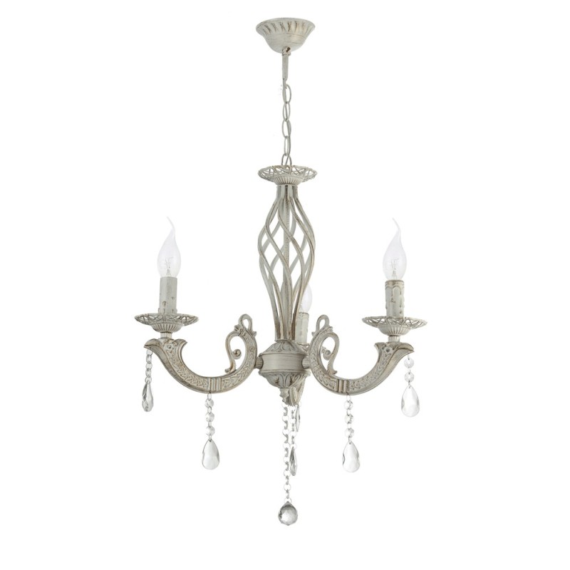 Candelabru Pandora Alb Vintage 3xE14 60W Lampi interior, Candelabru Pandora Alb Vintage 3xE14 60W -1, dioda.ro