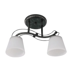 Lampi interior, Lustra Aria Crom+Alb 2xE27 60W -1, dioda.ro