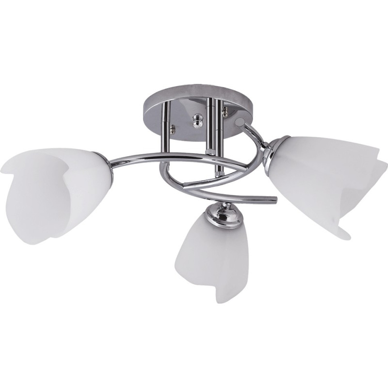 Lampi interior, Lustra Silvia Crom+Alb 3xE27 60W      -1, dioda.ro