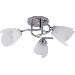 Lampi interior, Lustra Silvia Crom+Alb 3xE27 60W      -1, dioda.ro