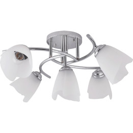 Lampi interior, Lustra Silvia Crom+Alb 5xE27 60W      -1, dioda.ro