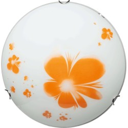 Lampi interior, Plafoniera Santini alb+orange 1xE27 60W -1, dioda.ro