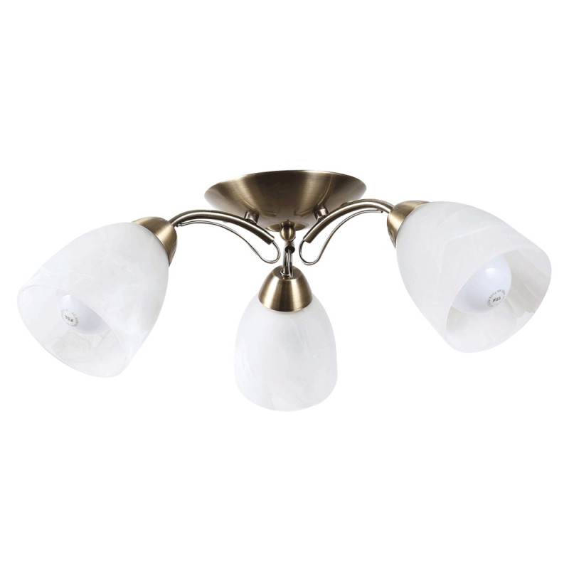 Lustra Orleans Alb+Alama 3xE27 60W Lampi interior, Lustra Orleans Alb+Alama 3xE27 60W -1, dioda.ro