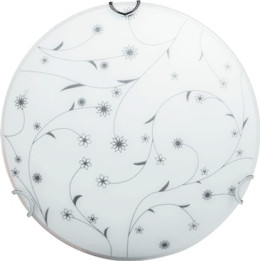 Lampi interior, Plafoniera Flower Alb+Negru 2xE27 60W      -1, dioda.ro